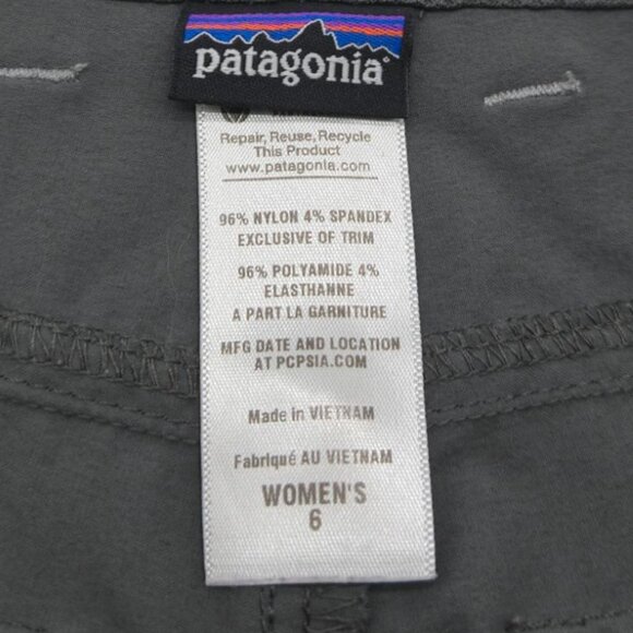Patagonia Pants Women 6 Gray Rock Craft Camping Athleisure Gorpcore Trail Work - Picture 7 of 9
